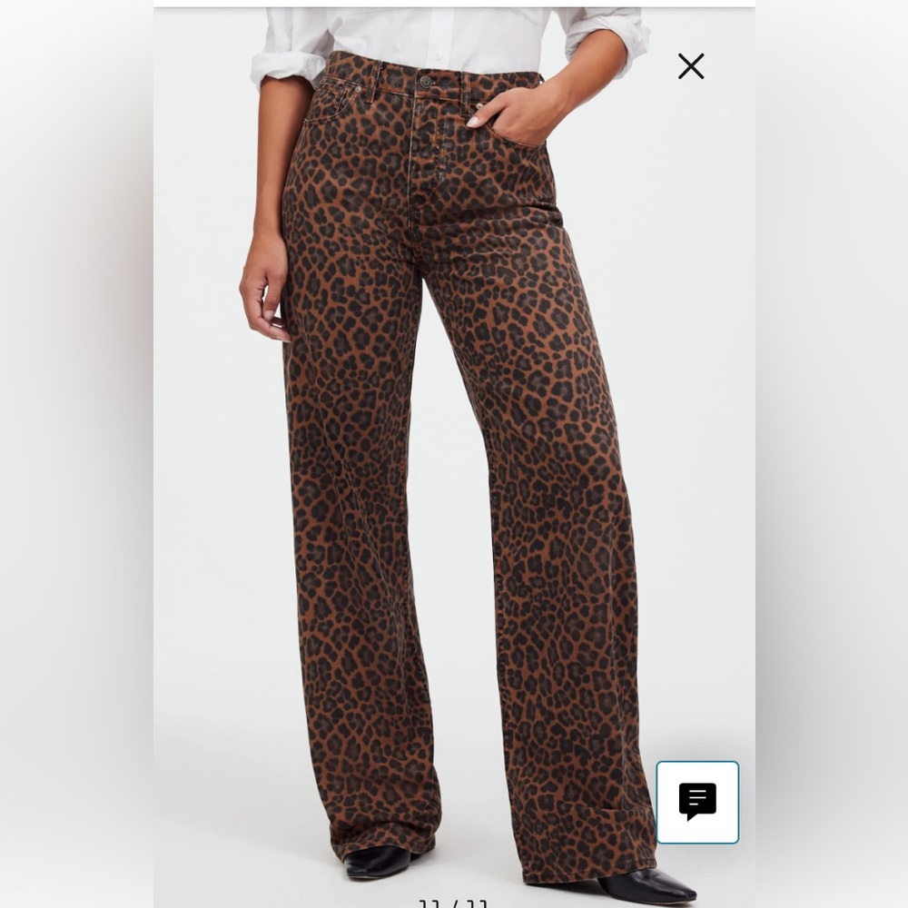 Madewell Low-Slung Jeans in Cheetah Print